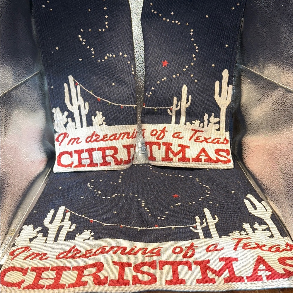 St. nicholas Square placemats I’m dreaming of a Texas Christmas tapestry set 3
